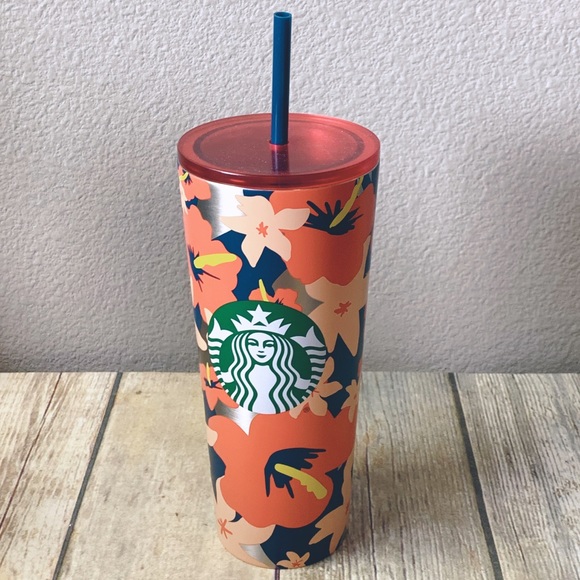 * STARBUCKS Hibiscus Floral Tumbler - Picture 2 of 6